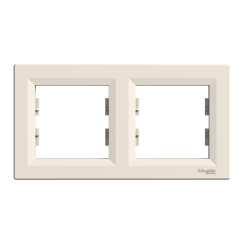 Двойна хоризонтална рамка Schneider Asfora, бежова/крем