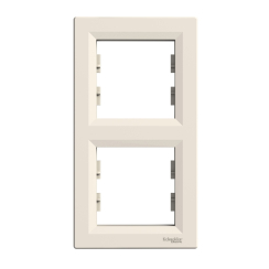 Двойна вертикална рамка Schneider Asfora, бежова/крем
