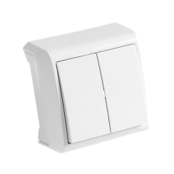 Двоен ключ сх. 5 за външен монтаж Viko Vera, бял