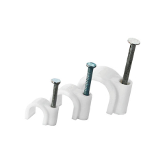 Скоби за кабел с пирон, кръгли, 14mm (100 бр)