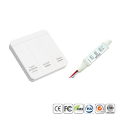 Безжичен контролер за LED бягаща лента, 5-24VDC, 17 режима