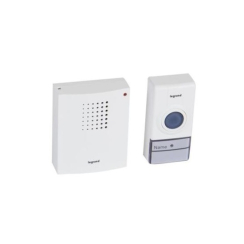 Безжичен звънец Legrand Essential, 32 мелодии, IP44 бял