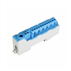 Изолирана клема Pollmann N14-S, 1P, 1x25mm² + 12x2.5mm² + 2x4mm², 80A, 500V, синя