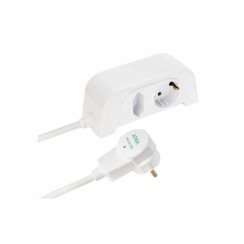 Разклонител Atra със защита, 3x шуко, 1x евро, 3m, бял