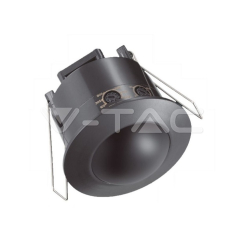 Сензор за движение V-Tac, за вграждане в таван, 360°, 5m, черен