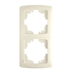 Двойна вертикална рамка Viko Carmen, бежова/крем