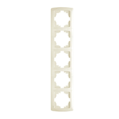 Вертикална рамка за 5 модула Viko Carmen, бежова/крем