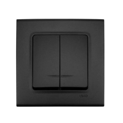 Двоен ключ сх. 5 светещ Viko Linnera Life, черен