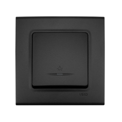 Стълбищен (лихт) бутон светещ Viko Linnera Life, черен