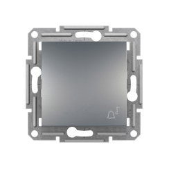 Единичен бутон символ звънец Schneider Asfora, стомана