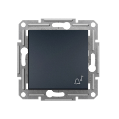 Механизъм бутон символ звънец Schneider Asfora, тъмно сиво/антрацит