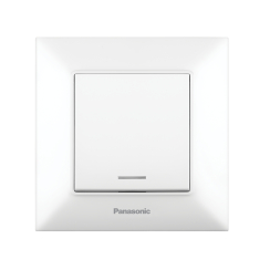 Ключ бутон светещ Panasonic Arkedia Slim, бял