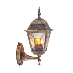 Фасаден стенен фенер Vivalux Murano SS007, 1xE27, IP44, античен месинг