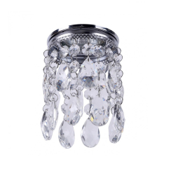 LED луна с кристали Lightex, MR16 max 7W, Ф85mm, хром