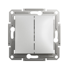 Механизъм двоен ключ сх. 5 Schneider Asfora, сив/алуминий