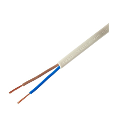 Плосък инсталационен проводник H03VVH2-F (ШВПЛ-Б), 0.75mm2, бял