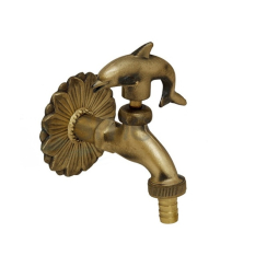 Декоративна спирателна канела делфин, месинг, 1/2"