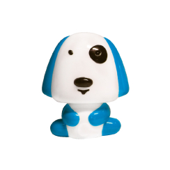 Детска нощна лампа тип кученце, за контакт, 0.4W, синя