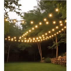 Гирлянд Vito String-15 с 15 фасунги, E27, 15m кабел, IP44