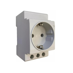 Контакт шуко за DIN шина Pollmann, 16Α, клеми отдолу