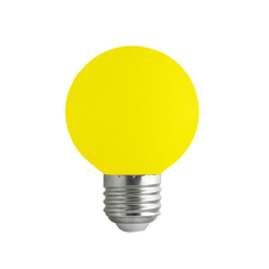 LED крушка Vito Colored G60, 3W, E27, жълта, 230VAC