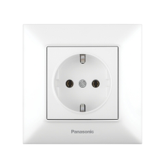 Контакт шуко Panasonic Arkedia Slim, бял