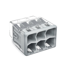 Клема Wago бърза връзка, 6x0.75-4mm2, 32A