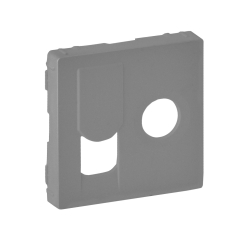 Лицев капак за розетка TV/LAN Legrand Valena Life, сив/алуминий