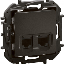 Розетка 2x RJ45 CAT5E Niloe New Legrand, черна