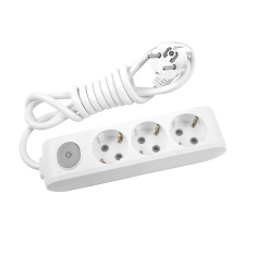 Разклонител шуко с бутон, 5m, 3 гнезда, със защита за деца X-tendia
