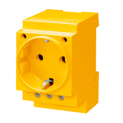 Контакт за DIN шина Siemens 5TE6, 16A, 2.5DIN, жълт