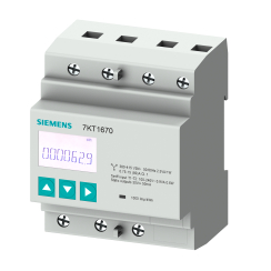 Трифазен електромер Siemens SENTRON за директно измерване 7KT PAC1600, Modbus, 2 тарифи, DIN, 80A, MID
