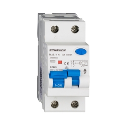 АП+ДТЗ Schrack Amparo 1P+N, 25A, 30mA, крива B