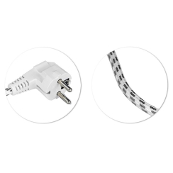 Кабел текстилен за ютия, Г-образен щепсел, 2m, 3x0.75mm