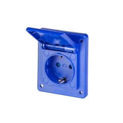 Kонтакт шуко за панелен монтаж Scame Domo, детска защита, 70x87