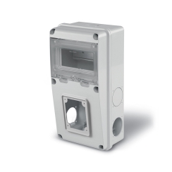 Контактно табло Scame Enerbox, 6x DIN, 1x 63A, 4x шуко, IP55