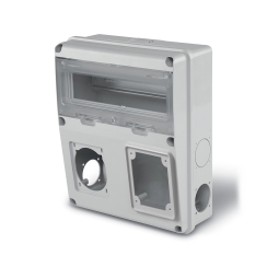 Контактно табло Scame Enerbox, 11x DIN, 1x 63A, 1x 16/32A, 4x шуко, IP55
