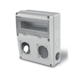 Контактно табло Scame Enerbox, 11x DIN, 2x 16/32A, 4x шуко, IP55