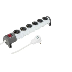 Разклонител шуко със завъртане Atra, 6 гнезда, 3m кабел