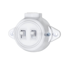 Двуполюсен ключ сх. 5 Atra Ретро, бял