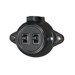 Двуполюсен ключ сх. 5 Atra Ретро, черен