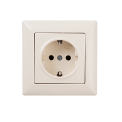 Единичен контакт шуко Gunsan Visage, бежов/крем