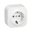 Контакт шуко за открит монтаж Legrand Forix, детс. защита, бял